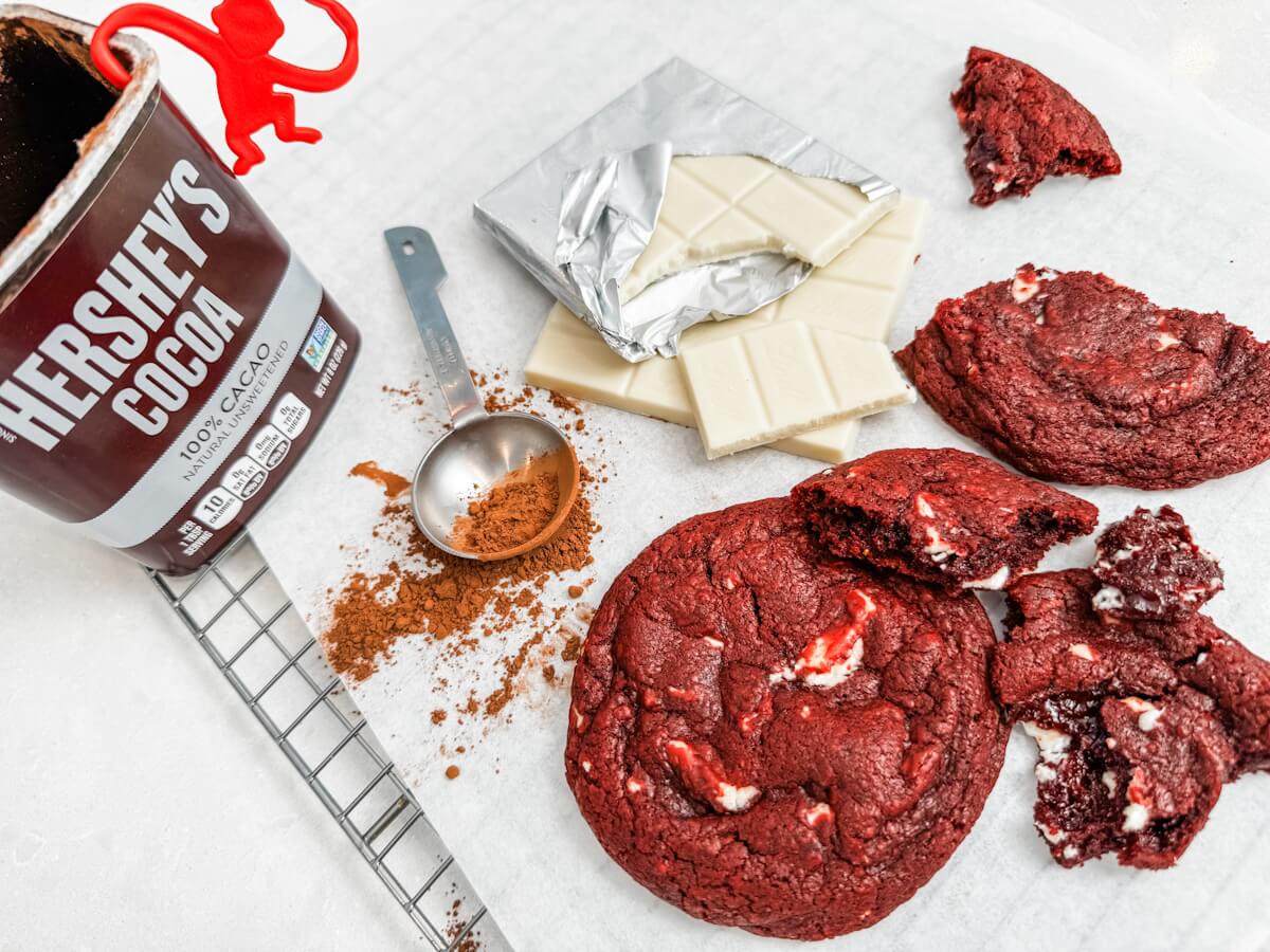 Red Velvet White Chocolate Chunk Cookie