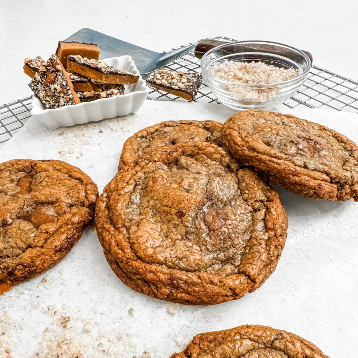 English Toffee with Smoked Sea Salt Cookie